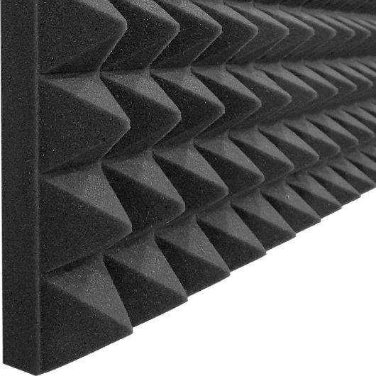 Акустична панель Піраміда 70 мм 50х50 см A4Sound EchoFom чорний графіт - изображение 3 - интернет-магазин tricolor.com.ua