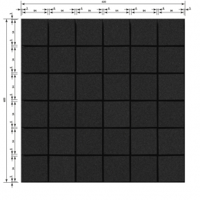 Панель «Плитка» з негорючого (самозагасаючого) акустичного поролону EchoFom «Brilliance» 600х600х60 мм чорна - изображение 4 - интернет-магазин tricolor.com.ua