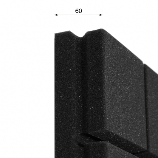 Панель «Плитка» з негорючого (самозагасаючого) акустичного поролону EchoFom «Brilliance» 600х600х60 мм чорна - изображение 5 - интернет-магазин tricolor.com.ua