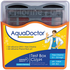 Тестер AquaDoctor Box таблеточный pH и CL (20 тестов) - интернет-магазин tricolor.com.ua