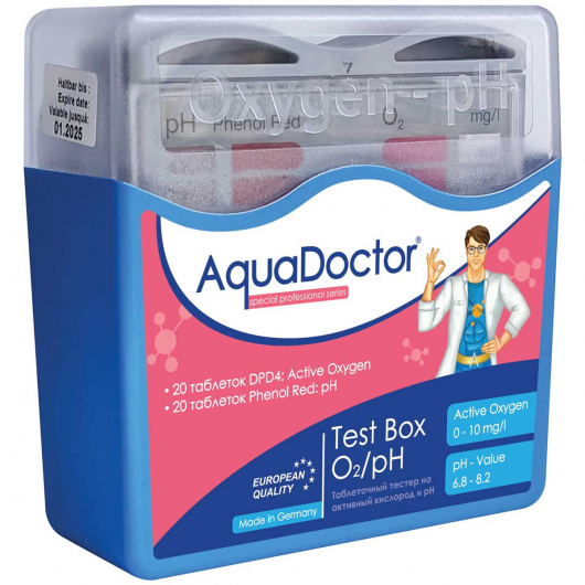 Тестер AquaDoctor Box таблеточный pH и O2 (20 тестов) - изображение 2 - интернет-магазин tricolor.com.ua