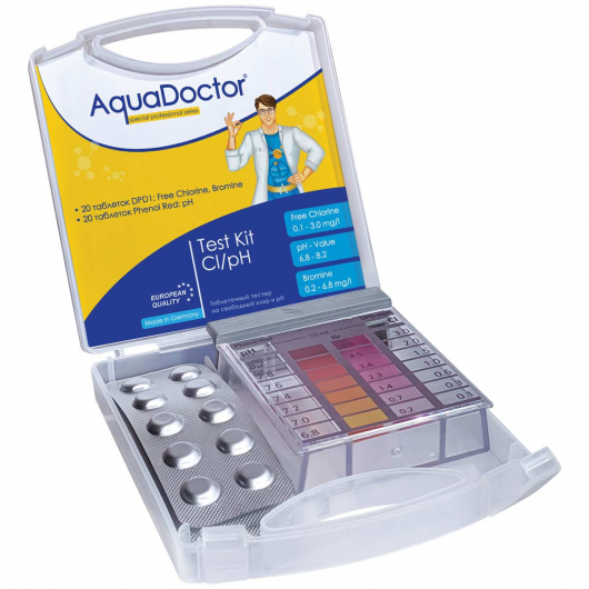 Тестер AquaDoctor Kit таблеточный pH и Cl (20 тестов) - изображение 2 - интернет-магазин tricolor.com.ua