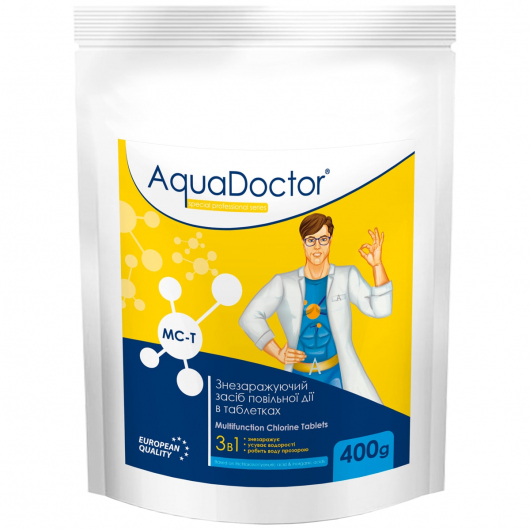 Дезинфектант 3 в 1 на основе хлора AquaDoctor MC-T (200 г/таб) - интернет-магазин tricolor.com.ua