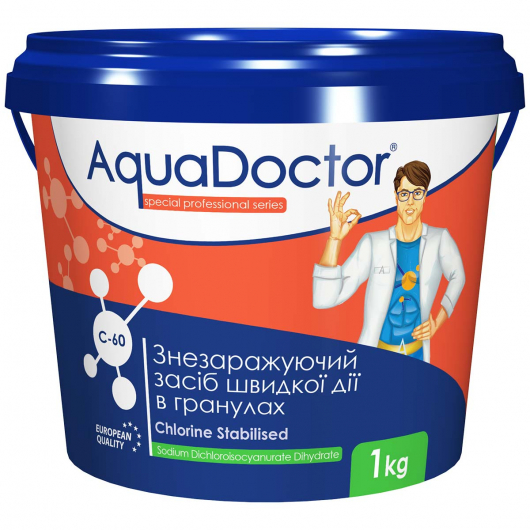 Дезинфектант на основе хлора быстрого действия AquaDoctor C-60 - интернет-магазин tricolor.com.ua
