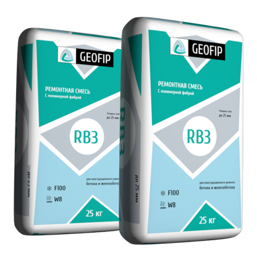 Ремонтная смесь Geofip-RB3 для бетона и железобетона -  .