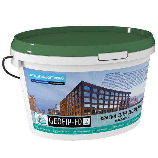 Фарба для дерева Geofip-FD2 фасадна біла