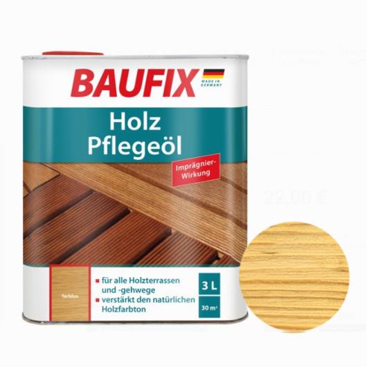 Масло для деревини Baufix Holz Pflegeol прозоре - интернет-магазин tricolor.com.ua