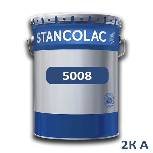 Фарба поліуретанова Stancolac 5008 напівглянцева 2К А для металу, бетону, цистерн база для колеровки біла