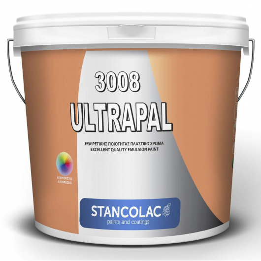 Фарба акрилова Stancolac 3008 Ultrapal матова стійка до миття база для колеровки біла - изображение 2 - интернет-магазин tricolor.com.ua