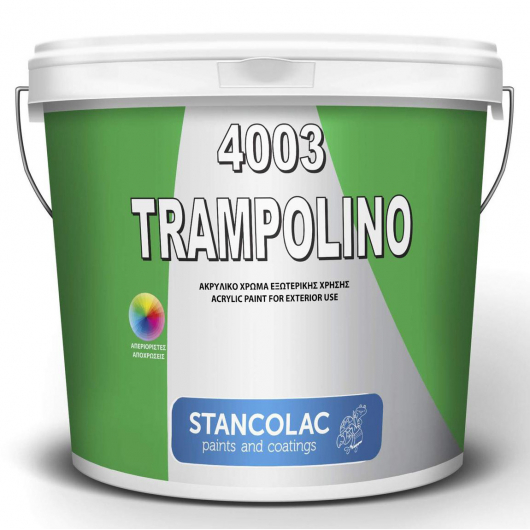 Фарба акрилова фасадна Stancolac 4003 Trampolino матова база для колеровки біла - изображение 2 - интернет-магазин tricolor.com.ua