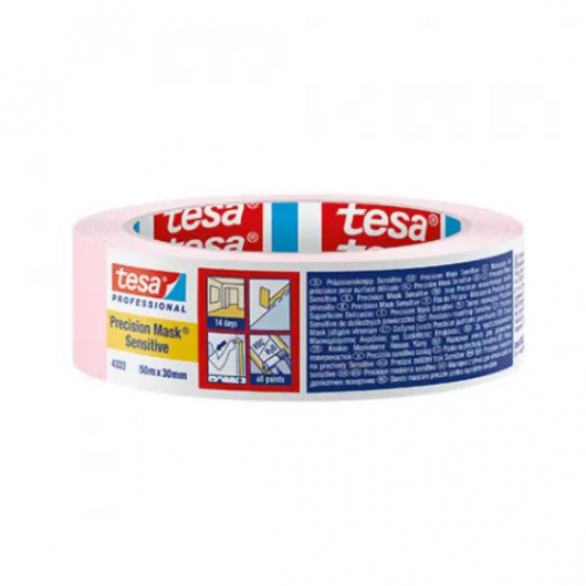 Защитная лента для покраски Tesa Precision mask Sensitive 30мм/50м