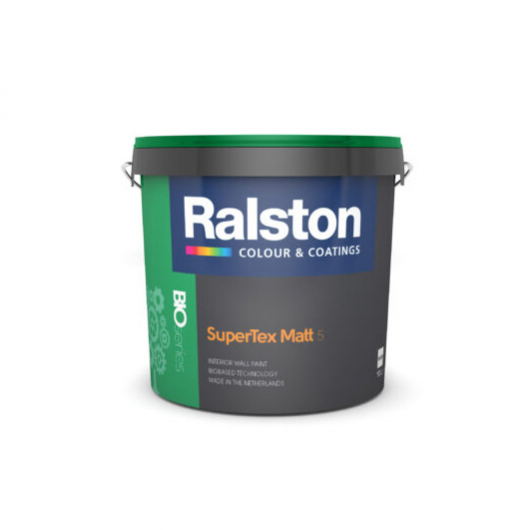 Фарба інтер'єрна Ralston SuperTex Matt 5 W/BW для стін і стелі матова біла