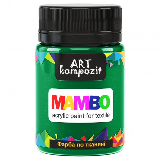 Акрилова фарба для тканини Art Kompozit Mambo 12 зелена особлива