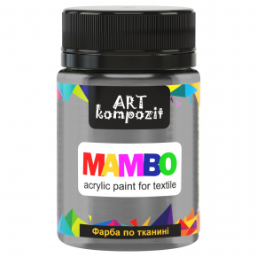 Акрилова фарба для тканини Art Kompozit Mambo металік 52 платина