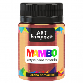 Акрилова фарба для тканини Art Kompozit Mambo металік 55 мідь