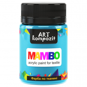 Акрилова фарба для тканини Art Kompozit Mambo металік 57 блакитна лагуна