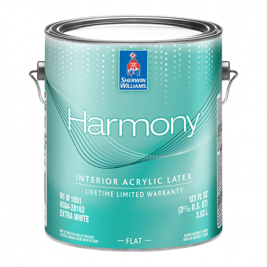 Фарба Sherwin-Williams Harmony Flat Extra White латексна глибокоматова яскраво-біла