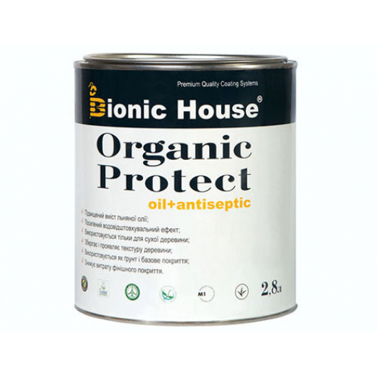 Масло-антисептик для дерева Bionic House Organic Protect Oil Макассар - интернет-магазин tricolor.com.ua