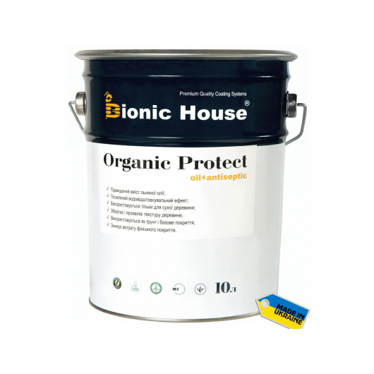 Масло-антисептик для дерева Bionic House Organic Protect Oil Макассар - изображение 4 - интернет-магазин tricolor.com.ua