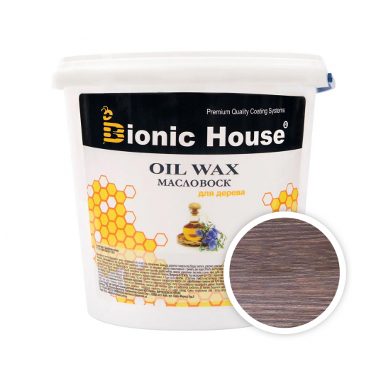 Олія-віск для дерева з бджолиним воском Bionic House у кольорі Макассар - интернет-магазин tricolor.com.ua