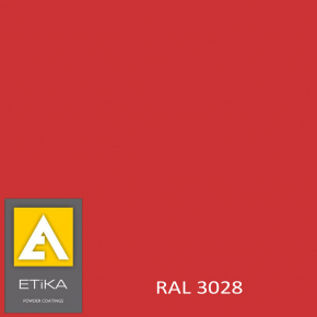 Краска порошковая полиэфирная Etika Elektro Красная RAL 3028 глянцевая - интернет-магазин tricolor.com.ua
