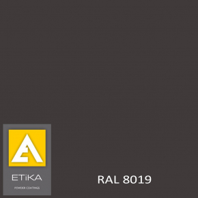 Краска порошковая полиэфирная Etika Tribo Серо-коричневая RAL 8019 глянцевая - интернет-магазин tricolor.com.ua