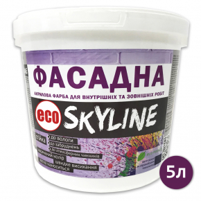Фарба акрилова Eco Skyline фасадна матова біла - изображение 3 - интернет-магазин tricolor.com.ua