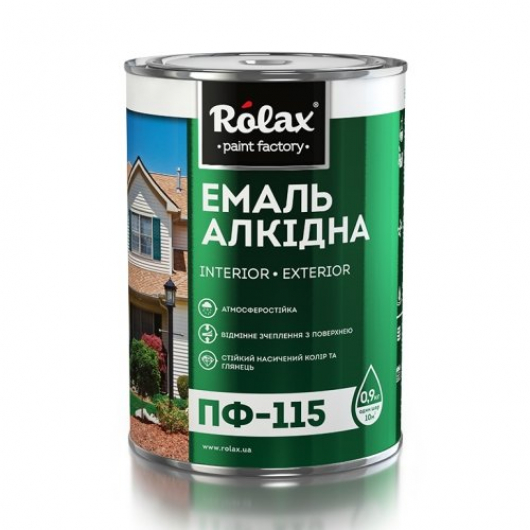 Емаль алкідна Rolax ПФ-115 Біла - интернет-магазин tricolor.com.ua