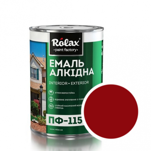 Емаль алкідна Rolax ПФ-115 Вишня - интернет-магазин tricolor.com.ua