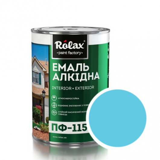 Емаль алкідна Rolax ПФ-115 Блакитна - интернет-магазин tricolor.com.ua