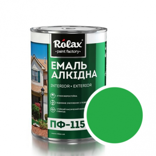 Емаль алкідна Rolax ПФ-115 Зелена - интернет-магазин tricolor.com.ua