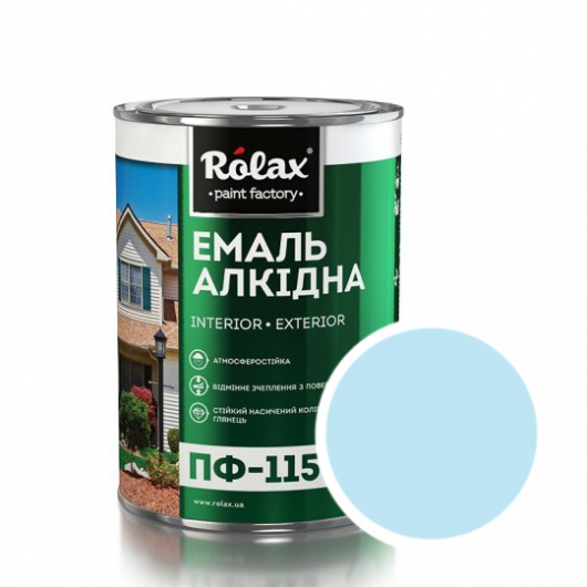 Емаль алкідна Rolax ПФ-115 Світло-блакитна - интернет-магазин tricolor.com.ua