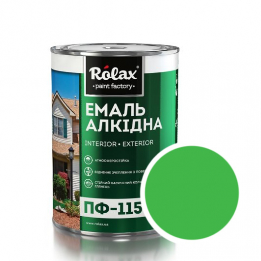 Емаль алкідна Rolax ПФ-115 Світло-зелена - интернет-магазин tricolor.com.ua