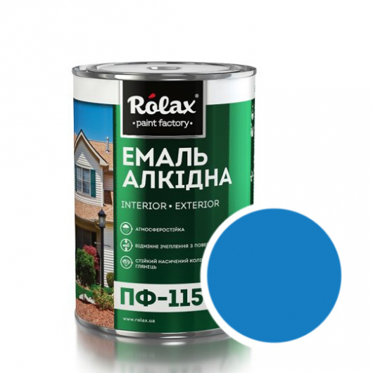 Емаль алкідна Rolax ПФ-115 Синя - интернет-магазин tricolor.com.ua