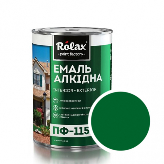 Емаль алкідна Rolax ПФ-115 Темно-зелена - интернет-магазин tricolor.com.ua