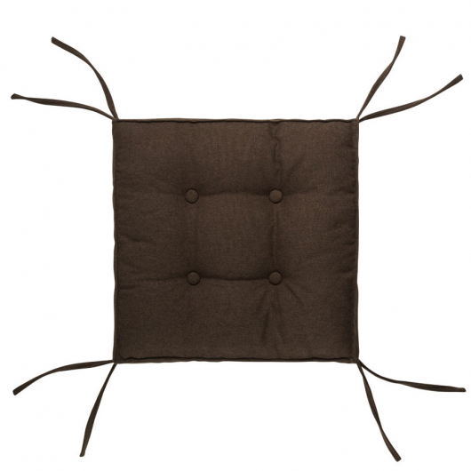 Подушка на стул Dotinem Capitone aqua коричневая 40х40 - интернет-магазин tricolor.com.ua