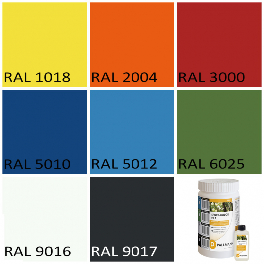 Краска для разметки спортивных залов Pallmann Sport-color 2К RAL 5012 светло-синяя - изображение 2 - интернет-магазин tricolor.com.ua