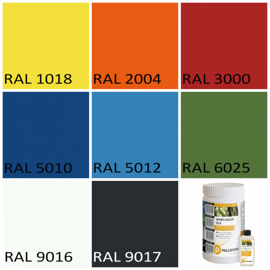 Фарба для розмітки спортивних залів Pallmann Sport-color 2К RAL 6025 зелена - изображение 2 - интернет-магазин tricolor.com.ua