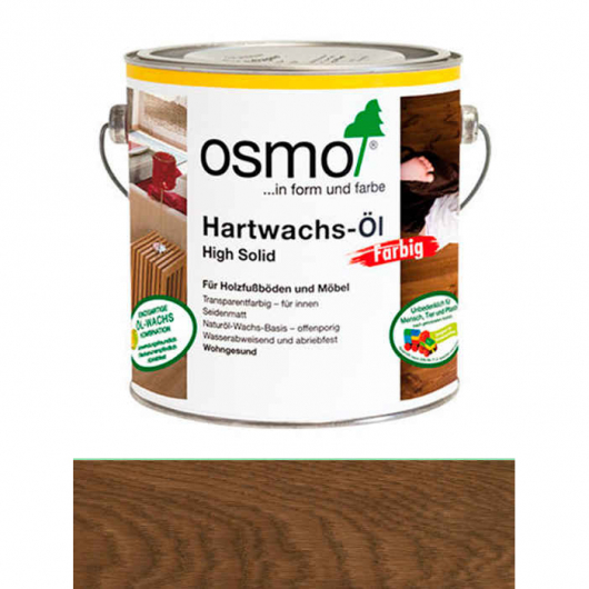 Кольорове масло з твердим воском Osmo Hartwachs-Ol Farbig 3075 чорне прозоре