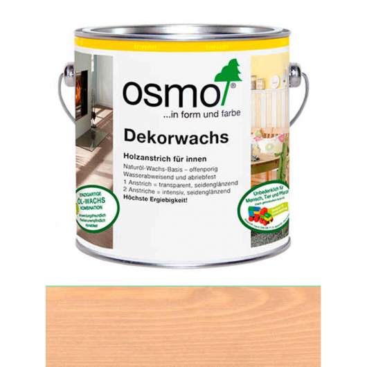 Кольорове масло Osmo Dekorwachs Transparent 3102 бук димчастий прозоре