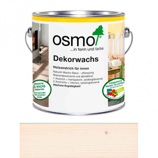 Кольорове масло Osmo Dekorwachs Transparent 3111 біле прозоре