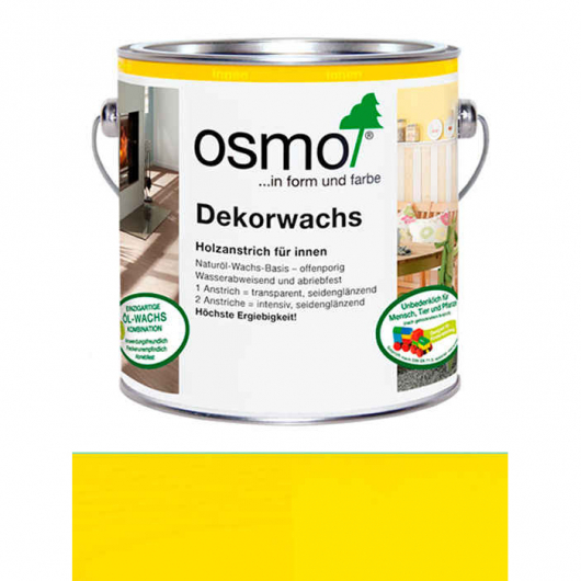 Універсальне кольорове масло Osmo Dekorwachs Intensive Tone 3105 жовте/прозоре