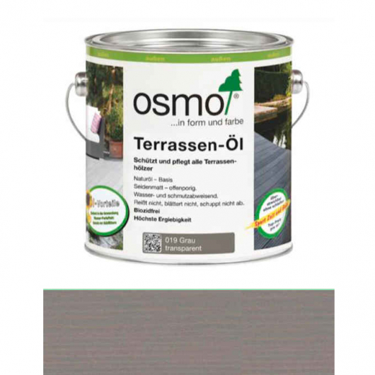 Масло для терас Osmo Terrassen-Ole 019 сіре прозоре шовковисто-матове