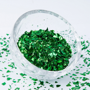 Гліттер Tricolor BX Flakes Metallic Преміум до 5 мм зелений