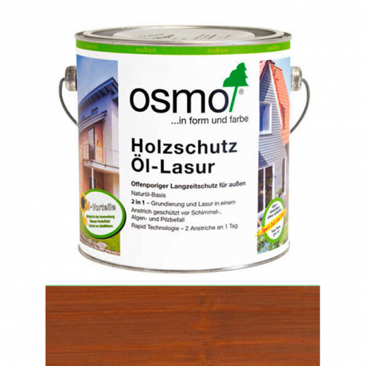 Захисне масло-лазур Osmo Holzschutz-Lasur 708 тик прозоре шовковисто-матове