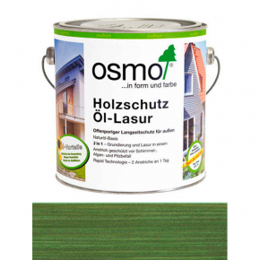 Захисне масло-лазур Osmo Holzschutz-Lasur 729 темно-зелене прозоре шовковисто-матове