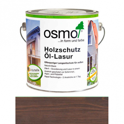 Захисне масло-лазур Osmo Holzschutz-Lasur 907 сірий кварц прозоре шовковисто-матове