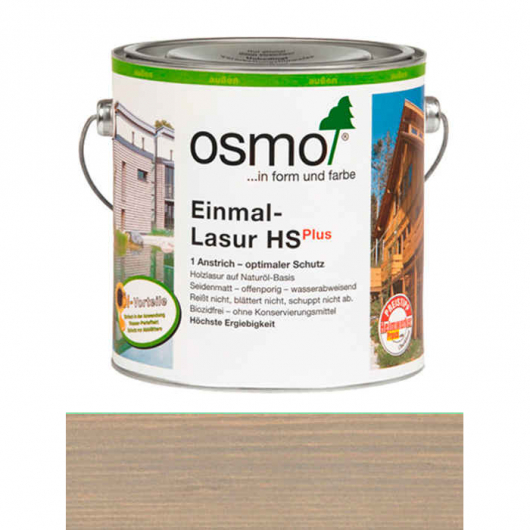 Одношарова лазур Osmo Einmal-Lasur HS plus 9212 срібляста тополя прозоре шовковисто-матове