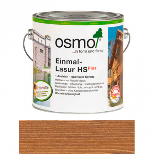 Одношарова лазур Osmo Einmal-Lasur HS plus 9261 горіх прозоре шовковисто-матове