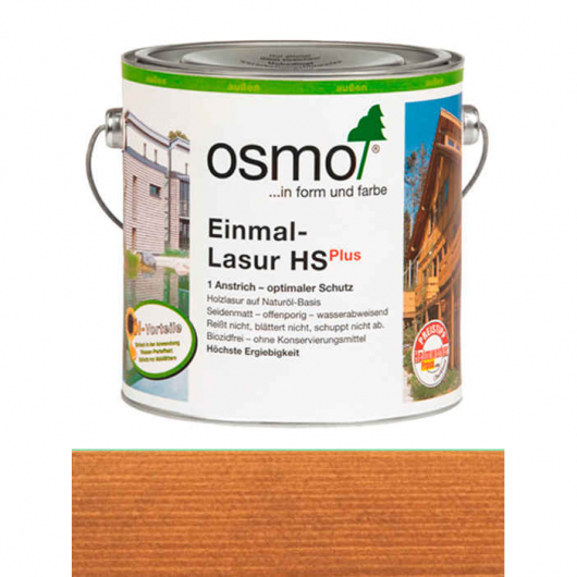 Одношарова лазур Osmo Einmal-Lasur HS plus 9262 тик прозоре шовковисто-матове